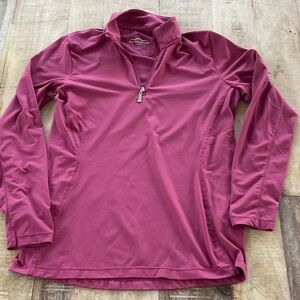 Sun Mountain ladies Quarter-Zip Active Pullover in Deep Berry. Size XS.